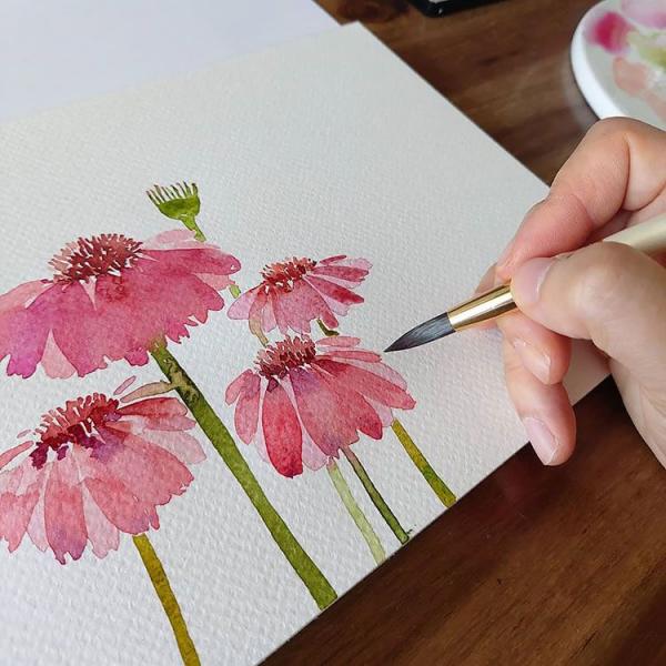 Image for event: Online! Adult Watercolor Flower Painting